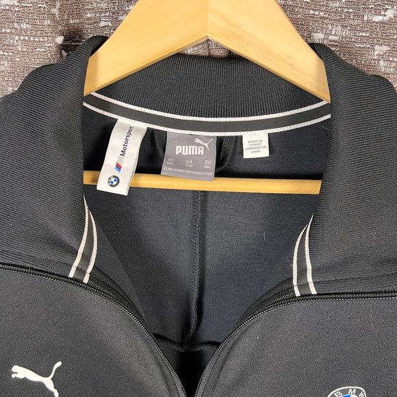 BMW Motorsport Men's Zip Up Track Jacket Black - Picture 3 of 7